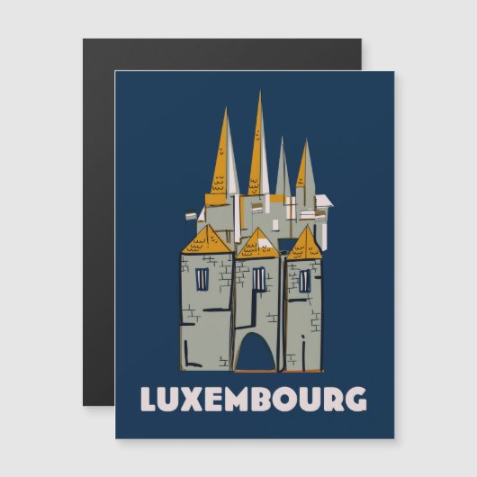 Pullover-Magnet im Retrostil Luxemburgs Magnetkarte (Vorne/Hinten)