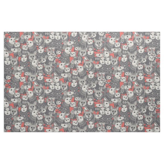 Pullover Mäuse rot Stoff (Fat Quarter (45,7 x 55,9 cm))