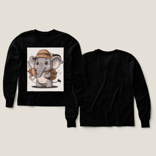 Pullover mit Elefanten-Motiv (Design Vorder- & Rückseite)