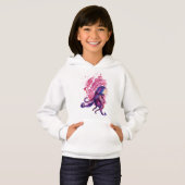 Pullover mit Kapuze für Mädchen - Oktopus (Vorne ganz)