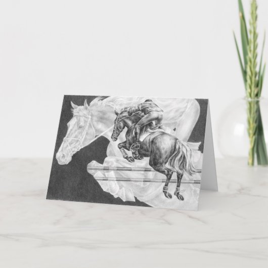 Pullover-Pferde, die durch Kelli Schwan zeichnen Karte (Vorderseite)