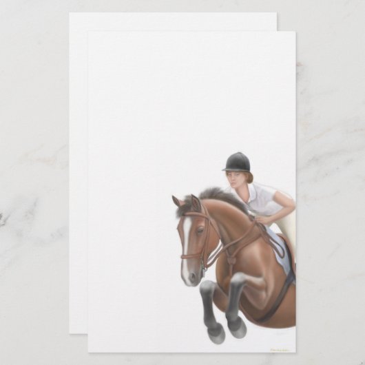 Pullover-Pferdebriefpapier Briefpapier (Vorne/Hinten)