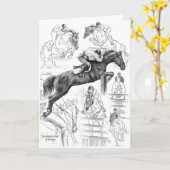 Pullover-PferdeMontage, der durch Kelli Schwan Karte (Gelbe Blume)