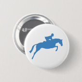 Pullover-PferdeSilhouette (blau) Button (Vorne & Hinten)