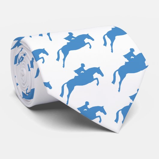 Pullover-PferdeSilhouette (blau) Krawatte (Gerollt)