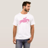 Pullover-PferdeSilhouette (Rosa) T-Shirt (Vorne ganz)