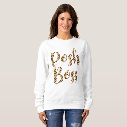 Pullover Pullover Sweatshirt aus Posh Boss Leopard (Vorne ganz)