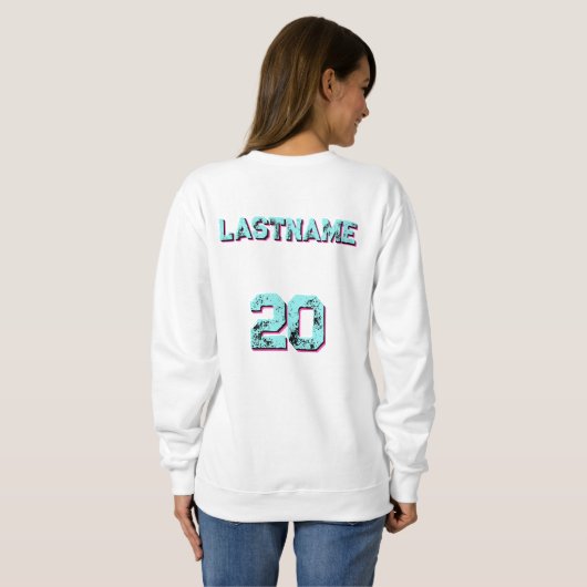 Pullover Pullover Sweatshirt (PERSONALISIERT BACK) (Schwarz voll)