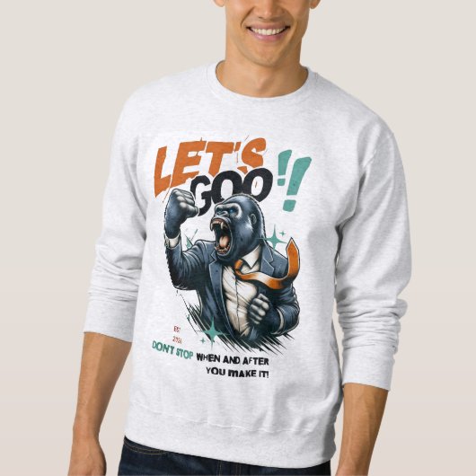 PULLOVER-SWEATSHIRT MIT 'MEN'S LET'S GOO LESSONS L SWEATSHIRT (Vorderseite)