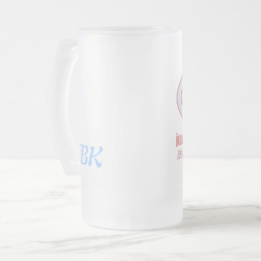 Pullover und Initialen des Störsender-eisige Mattglas Bierglas (Vorderseite Links)