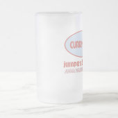 Pullover und Initialen des Störsender-eisige Mattglas Bierglas (Mittel)