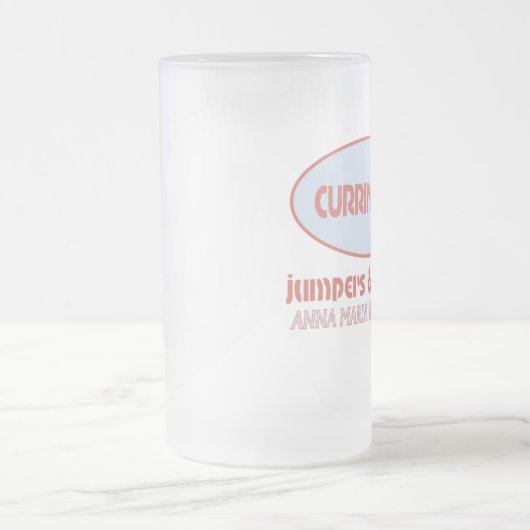 Pullover und Initialen des Störsender-eisige Mattglas Bierglas (Mittel)