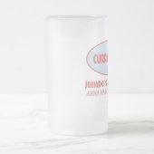 Pullover und Störsender-eisiges Bier Mattglas Bierglas (Mittel)