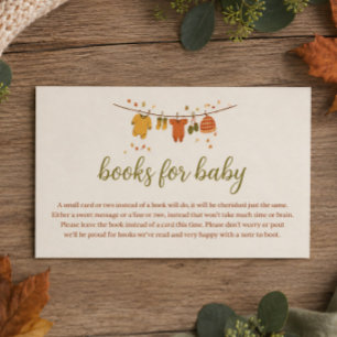 Pullover-Wetter Boho-Herbst Bücher für Baby Mitteilungskarte