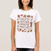 Pullover-Wetter, Gemeinsam Intelligenter Herbst-Le T-Shirt (Vorderseite)