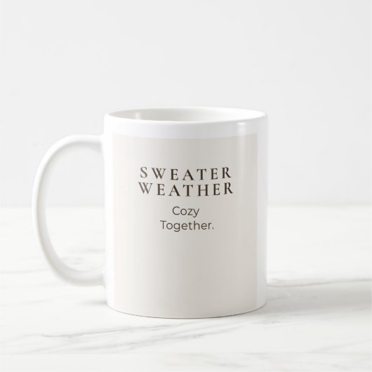 Pullover Wetter Gemütlich Zusammen  Kaffeetasse (Links)