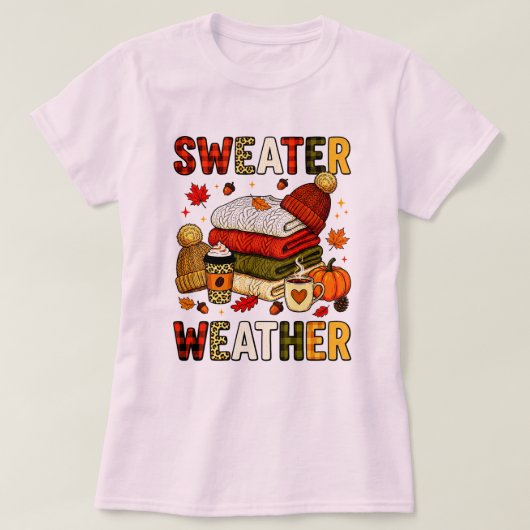Pullover Wetter Gemütliche Herbstbücher und Kaffee (Design vorne)
