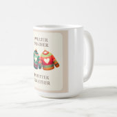 Pullover-Wetter Grün-Rote-Herzen Benutzerdefiniert Kaffeetasse (VorderseiteRechts)