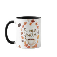 Pullover-Wetter & Heißer Kaffeebecher | Cozy Herbs