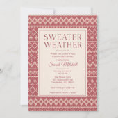 Pullover-Wetter Herbst-Baby-Party Einladung (Vorderseite)