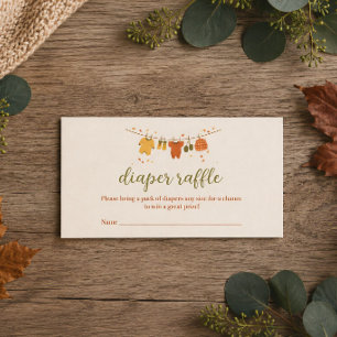Pullover-Wetter Herbst Boho Windel-Raffle-Spiel Mitteilungskarte
