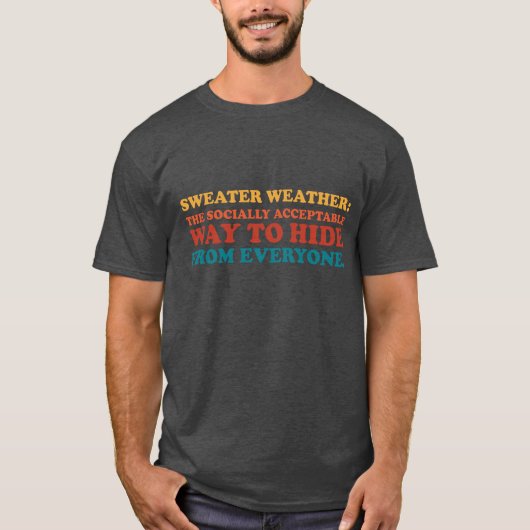 Pullover Wetter Introvert Humor Slogan (Vorderseite)