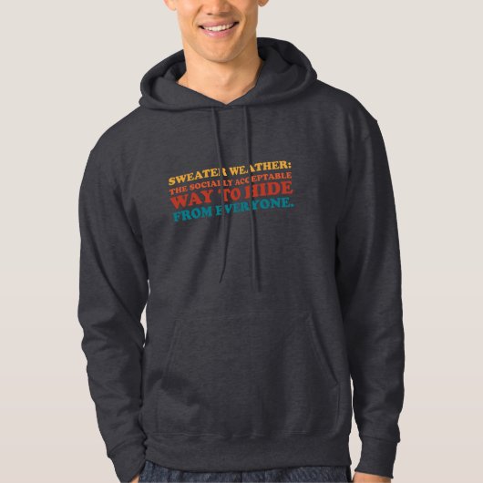 Pullover Wetter Introvert Humor Slogan (Vorderseite)