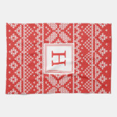 Pullover-Wetter | Monogramm-Feiertag Handtuch (Horizontal)