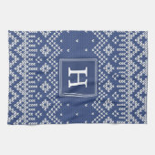 Pullover-Wetter | Monogramm-Feiertag Handtuch (Horizontal)