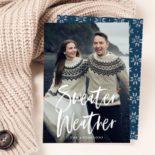 Pullover-Wetter Navy-Foto Feiertagskarte