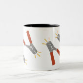 Pulloverkabel-Tasse Zweifarbige Tasse (Mittel)