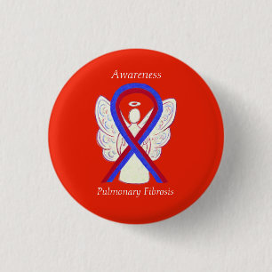 Pulmonale Fibrose Awareness Ribbon Engel Buttons