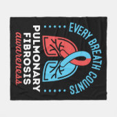 Pulmonale Fibrose Bewusstsein für jeden Atemzug Fleecedecke (Vorderseite (Horizontal))