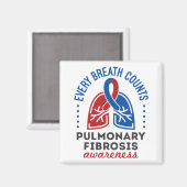 Pulmonale Fibrose Bewusstsein für jeden Atemzug Magnet (Vorderseite/Rückseite)