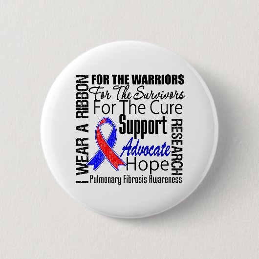 Pulmonale Fibrose I Trage a Ribbon Tribute Button (Vorderseite)