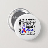 Pulmonale Fibrose I Trage a Ribbon Tribute Button (Vorne & Hinten)