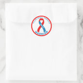 Pulmonale Fibrose Warrior Ribbon White Runder Aufkleber (Tasche)