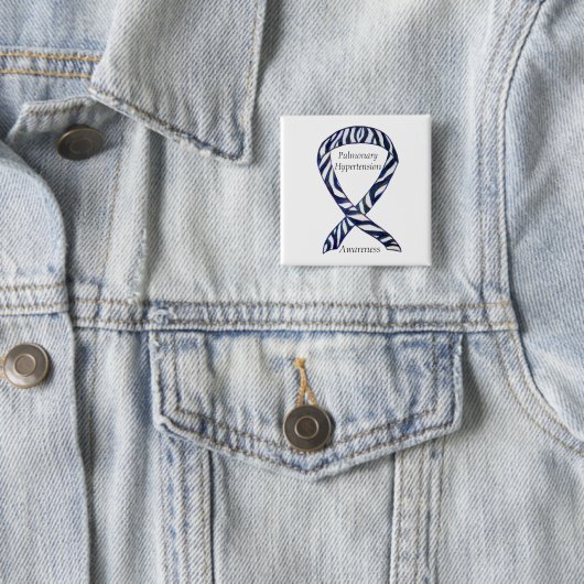 Pulmonale Hypertonie Sensibilisierung Ribbon Zebra Button (Beispiel)