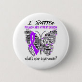 Pulmonary Hypertonie Awareness Month Ribbon Gift Button (Vorderseite)