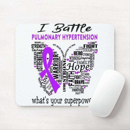 Pulmonary Hypertonie Awareness Month Ribbon Gift Mousepad (Mit Mouse)