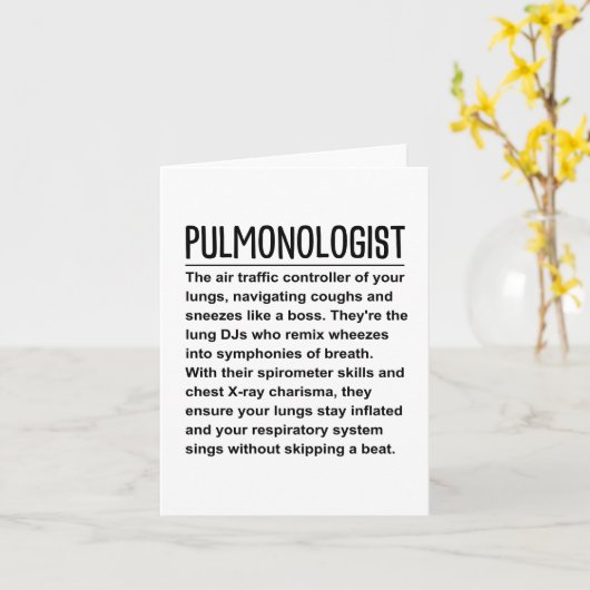 Pulmonologe Karte (Gelbe Blume)