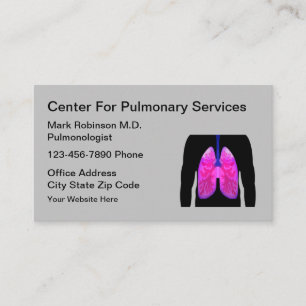 Pulmonologe Lung Doctor Medical Theme Visitenkarte
