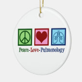 Pulmonologe Peace Liebe Pulmonology Christmas Keramik Ornament (Links)