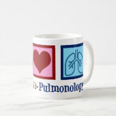 Pulmonologe Peace Liebe Pulmonology Kaffeetasse (VorderseiteRechts)