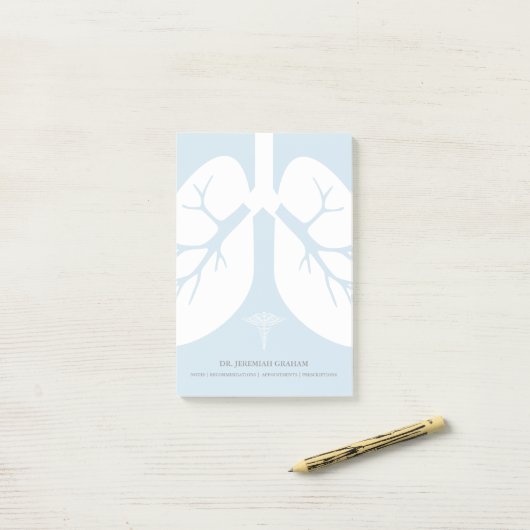 Pulmonologist-personalisierter Name Post-it Klebezettel (Auf Schreibtisch)