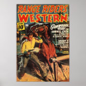 Pulp Cover Western Range Riders Pullkunst Poster (Vorne)