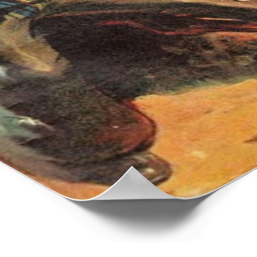 Pulp Cover Western Range Riders Pullkunst Poster (Ecke)