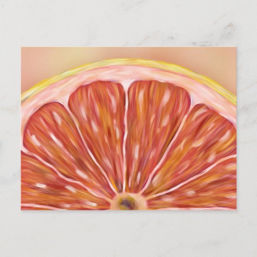 "Pulp Fiktion" Makro-Grapefruitscheibe Postkarte (Vorderseite)