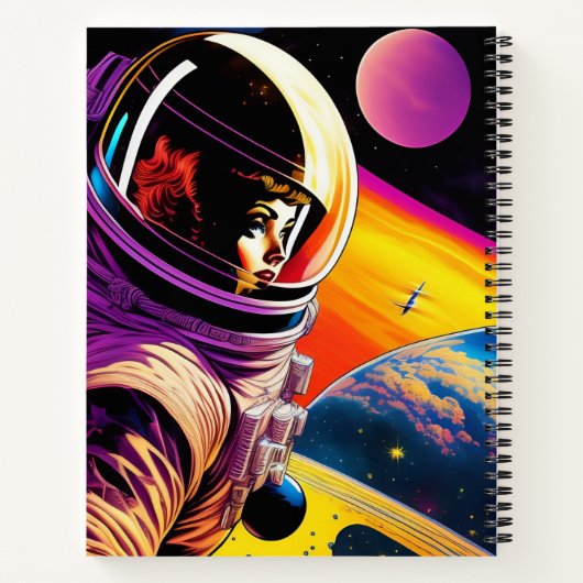 Pulp Illustration der 1950er Jahre Frauen im Weltr Notizblock (Rückseite)