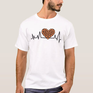 Puls des Herzschlages - Basketball T-Shirt